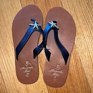 Amanda Blu Starfish Flip Flops, Size 7